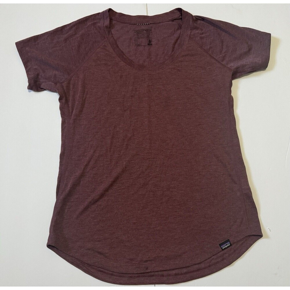Patagonia Capilene Cool Trail Shirt Women Small Purple Performance Short Sleeve